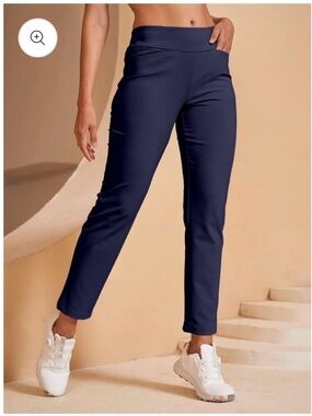 Lady Hagen Straight-Leg Stretch Golf Pants in Navy